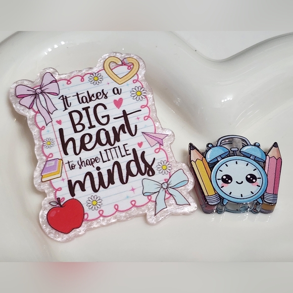 Other - Teacher Flatback Planar Focal Beads Crafts Badge Keychain Magnet‎ Pen Pin Clip